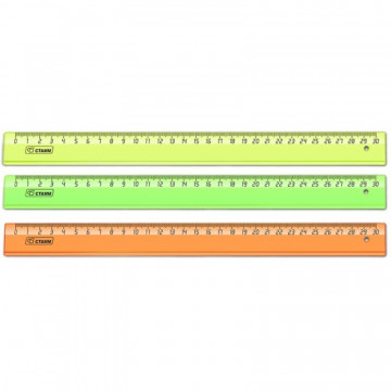Линейка 30 см прозр. NEON Cristal цвет в ассортименте