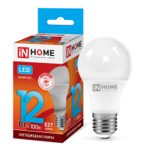 Лампа светодиодная LED-A60-VC 12 Вт 230 В Е27  4000К 1080 Лм IN home