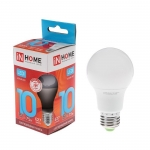 Лампа светодиодная LED-A60-VC 10 Вт 230 В Е27  4000К 900 Лм IN home