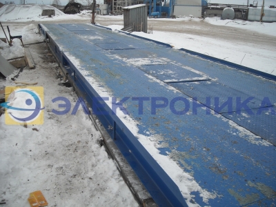 Установка автомобильных весов грузоподъемностью 80 т для 